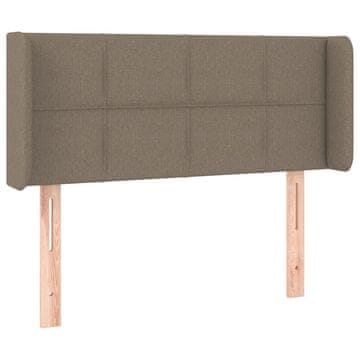 Vidaxl Vzglavje z ušesi taupe 103x16x78/88 cm blago