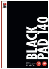 Marabu Blazinica A4 za akrilne markerje 140g - črna 20 listov