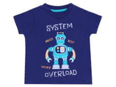 PRIMARK Fantovska pižama z motivom robotov, mornarsko modra in siva, kratek rokav - 2 kompleta 18-24 m 92 cm