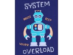 PRIMARK Fantovska pižama z motivom robotov, mornarsko modra in siva, kratek rokav - 2 kompleta 18-24 m 92 cm