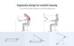 Nillkin ProDesk nastavljivo stojalo za prenosni računalnik sive barve