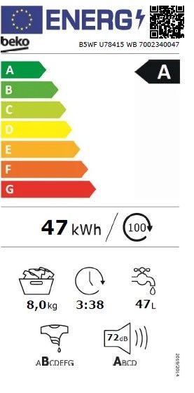 Beko B5WFU78415WB pralni stroj