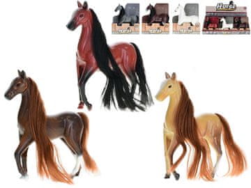 Konj 12 cm - mešanica barv (bela, siva, bež, svetlo rjava, srednje rjava, temno rjava)
