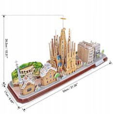 CubicFun Prostorska sestavljanka Cubic FUN 3D City Line Barcelona MC256H 186 kosov