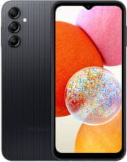 Samsung Galaxy A14 mobilni telefon, LTE, 4 GB/64 GB, črn (SM-A145RZKUEUE) - odprta embalaža