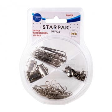 Inny Starpak komplet 100 srebrnih pisarniških pripomočkov Elegance in
