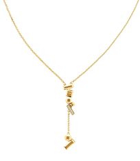 Calvin Klein Očarljiva pozlačena ogrlica s kristali 35000232