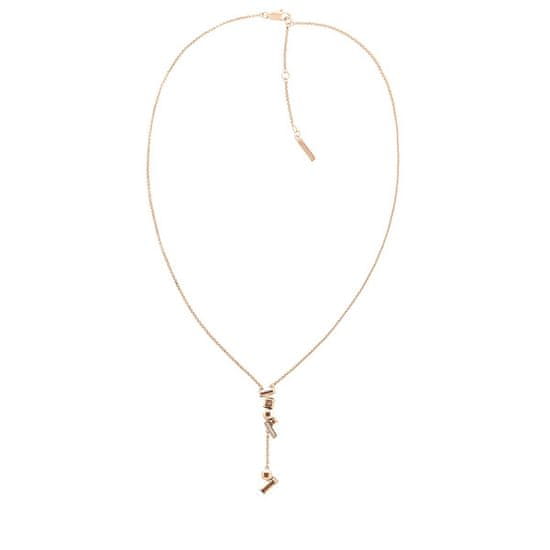 Calvin Klein Očarljiva bronasta ogrlica s kristali 35000233