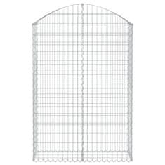 Vidaxl Obokana gabonska košara 100x30x140/160 cm pocinkano železo
