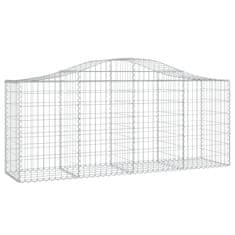 Vidaxl Obokane gabion košare 7 kosov 200x50x80/100 cm cinkano železo