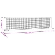 Vidaxl Teniška mreža črna in rdeča 400x100x87 cm poliester