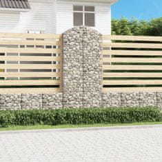 Vidaxl Obokana gabonska košara 100x30x220/240 cm pocinkano železo