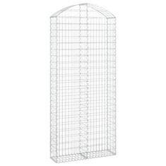 Vidaxl Obokana gabonska košara 100x30x220/240 cm pocinkano železo