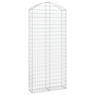 Vidaxl Obokana gabonska košara 100x30x220/240 cm pocinkano železo