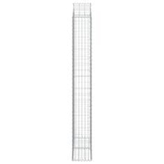 Vidaxl Obokana gabonska košara 100x30x220/240 cm pocinkano železo