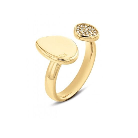 Calvin Klein Eleganten pozlačen prstan s kristali Fascinate 35000320
