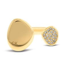 Calvin Klein Eleganten pozlačen prstan s kristali Fascinate 35000320 (Obseg 54 mm)