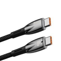 BASEUS Kabel za hitro polnjenje Glimmer Series USB-C 480 Mb/s PD 100 W 2 m črn