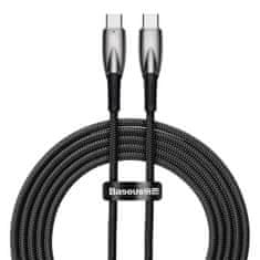 BASEUS Kabel za hitro polnjenje Glimmer Series USB-C 480 Mb/s PD 100 W 2 m črn
