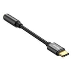 BASEUS Adapter za slušalke, prehodnik L54 z USB-C na avdio priključek 3,5 mm DAC, črn