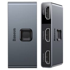 BASEUS Spletnik HDMI 2x HDMI 4K 30 Hz dvosmeren siv
