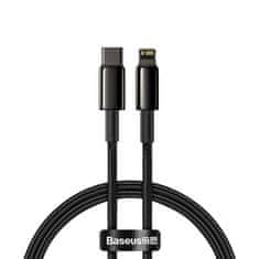 BASEUS Kabel za iPhone USB-C - Lightning hitro polnjenje 20 W 1 m - črn