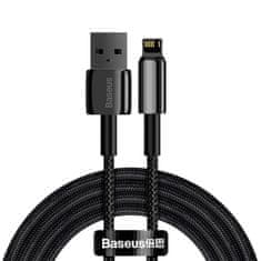 BASEUS Močan kabel v pletenem ohišju USB Iphone Lightning 2,4 A 2 m črn