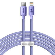 BASEUS Kabel za hitro polnjenje in prenos podatkov USB-C Iphone Lightning 20W 2m vijoličen