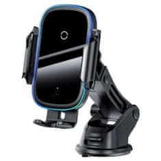 BASEUS baseus smart vehicle bracket wireless qi charger 15w electric auto car mount bracket air vent holder black (wxhw03-01)