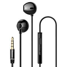 BASEUS baseus encok h06 lateral earphones earbuds slušalke z daljinskim upravljalnikom črne (ngh06-01)