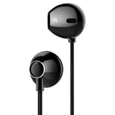 BASEUS baseus encok h06 lateral earphones earbuds slušalke z daljinskim upravljalnikom črne (ngh06-01)