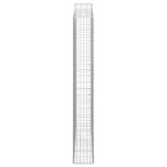 Vidaxl Obokane gabion košare 8 kos 200x30x220/240 cm pocinkano železo