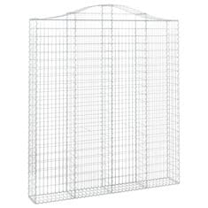 Vidaxl Obokane gabion košare 9 kos 200x30x220/240 cm pocinkano železo