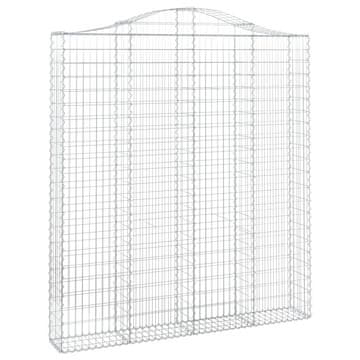 Vidaxl Obokana gabonska košara 200x30x220/240 cm pocinkano železo
