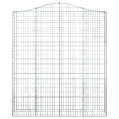 Vidaxl Obokane gabion košare 18kosov 200x30x220/240cm pocinkano železo