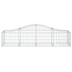 Vidaxl Obokane gabion košare 7 kosov 200x50x40/60 cm pocinkano železo