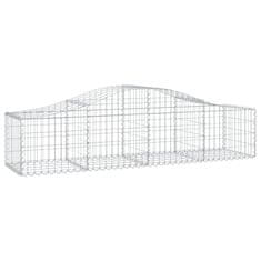 Vidaxl Obokane gabion košare 7 kosov 200x50x40/60 cm pocinkano železo