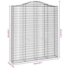Vidaxl Obokane gabion košare 18kosov 200x30x220/240cm pocinkano železo