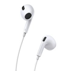 BASEUS Encok H17 žične slušalke 3,5 mm minijack bele barve