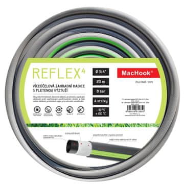 Vrtna cev REFLEX4 3/4 20 m sivo-zelena