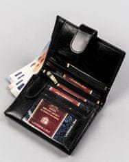 Peterson Moška usnjena denarnica s predelom za dokumente na zadrgo