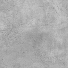 Greatstore Klubska mizica betonsko siva 60x50x40 cm inženirski les