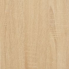 Greatstore Konzolna mizica sonoma hrast 75x22,5x75 cm inženirski les