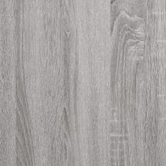 Vidaxl Stranska omarica s predalom siva sonoma 40x50x75 cm inžen. les