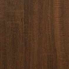Greatstore Nočna omarica rjavi hrast 40x35x50 cm inženirski les
