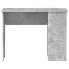 Vidaxl Pisalna miza betonsko siva 100x55x75 cm inženirski les