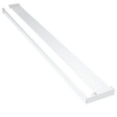 Vidaxl Pregrada za tuš s polico krom 115x195 cm ESG steklo in aluminij