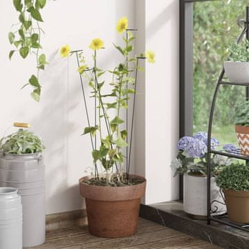 Vidaxl vidaXL Podporniki za rastline, 20 kosov, temno zeleni, 61 cm, jeklo