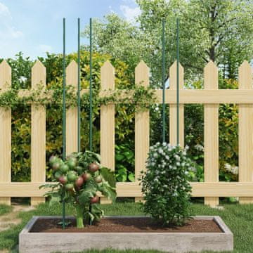 Vidaxl vidaXL Podporniki za rastline, 30 kosov, zeleni, 180 cm, jeklo