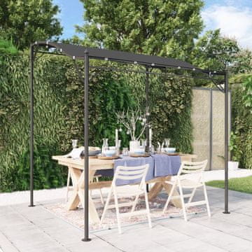 Vidaxl vidaXL Nadstrešek, antracit, 2 x 2,3 m, 180 g/m², blago in jeklo